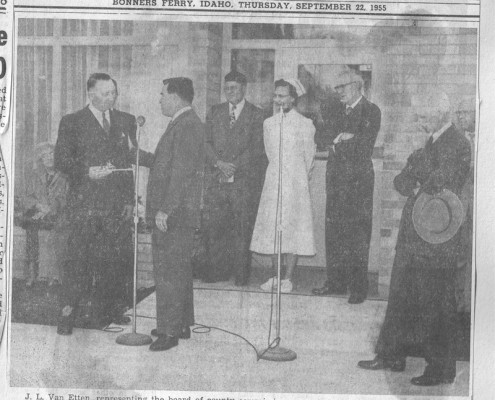 September 1955 was the dedication of the new hospital building